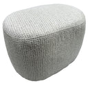 Bella Accent Ottoman - White & Taupe at online8 furniture store Auckland