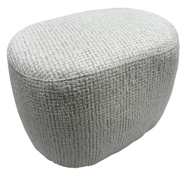 Bella Accent Ottoman - White & Taupe at online8 furniture store Auckland