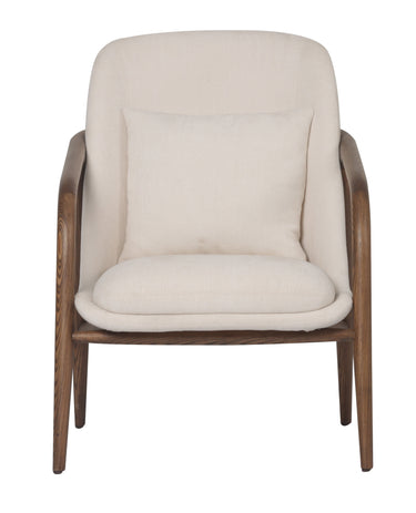 Bella Occasional Chair - Cream/Walnut at online8 furniture store Auckland
