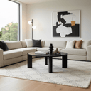 Bella Round Coffee Table - Black Stain at online8 furniture store Auckland