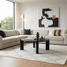 Bella Round Coffee Table - Black Stain at online8 furniture store Auckland