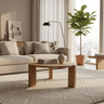 Bella Round Coffee Table - Natural at online8 furniture store Auckland