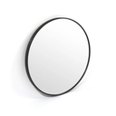 Bella Round Wall Mirror 80 cm, Black at online8 furniture store Auckland