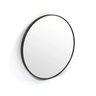 Bella Round Wall Mirror 80 cm, Black at online8 furniture store Auckland