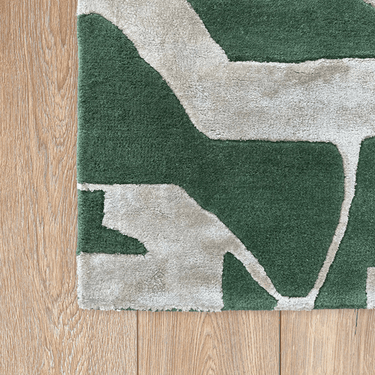 Bente Abstraction Green Rug at online8 furniture store Auckland