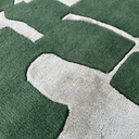 Bente Abstraction Green Rug at online8 furniture store Auckland
