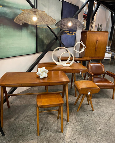 Bergen Retro Desk 115cm at online8 furniture store Auckland