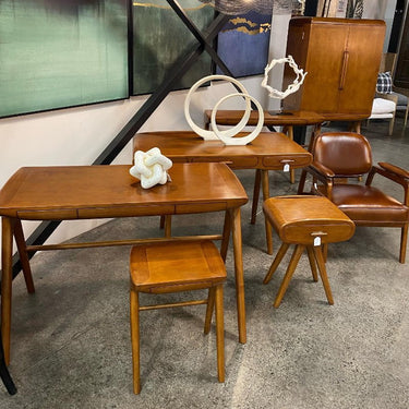 Bergen Sixties Desk with 3 Drawers at online8 furniture store Auckland
