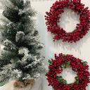 Berry Leaf Wreath 46cm at online8 furniture store Auckland