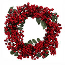 Berry Leaf Wreath 46cm at online8 furniture store Auckland