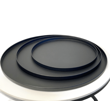 Bianca Metal Tray Set/3 - Black at online8 furniture store Auckland