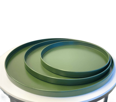 Bianca Metal Tray Set/3 - Green at online8 furniture store Auckland