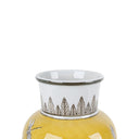 Bird and Blossom Ceramic Tall Vase Yellow Small, 14.5cm base glazed ceramic vase