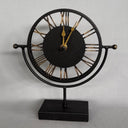 Black and Gold Metal Clock - 20Cm at online8 furniture store Auckland