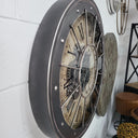 Black Bezel with Rivets Gears Wall Clock - Large at online8 furniture store Auckland