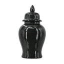 Black Ceramic Ginger Jar - Large at online8 furniture store Auckland