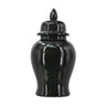 Black Ceramic Ginger Jar - Large at online8 furniture store Auckland