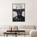 Black Cowboy Hand Painted Framed Canvas Wall Art at online8 furniture store Auckland