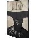 Black Cowboy Hand Painted Framed Canvas Wall Art at online8 furniture store Auckland
