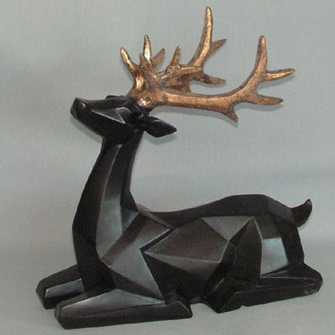 Black Geo Stag with Gold Antlers at online8 furniture store Auckland