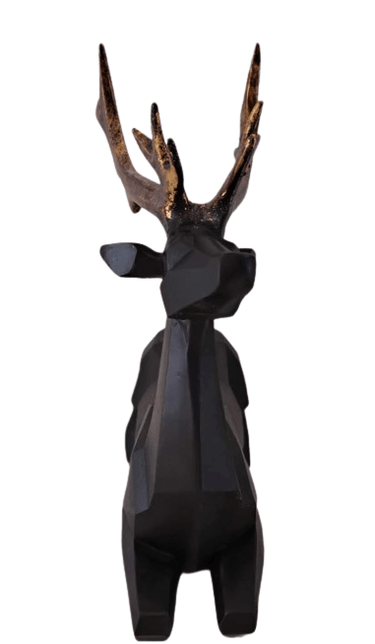 Black Geo Stag with Gold Antlers at online8 furniture store Auckland