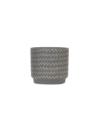 Black/Gold Zig Zag Planter SMALL at online8 furniture store Auckland