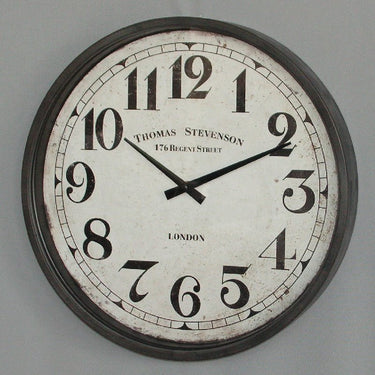 Black Iron London Clock - 39Cm at online8 furniture store Auckland