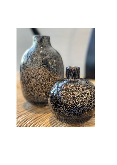 Black Leopard Print Tall Bud Vase at online8 furniture store Auckland