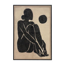 Black Nude Hand Painted Framed Canvas Wall Art at online8 furniture store Auckland