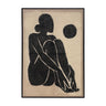 Black Nude Hand Painted Framed Canvas Wall Art at online8 furniture store Auckland