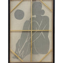 Black Nude Hand Painted Framed Canvas Wall Art at online8 furniture store Auckland