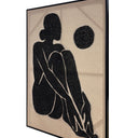 Black Nude Hand Painted Framed Canvas Wall Art at online8 furniture store Auckland