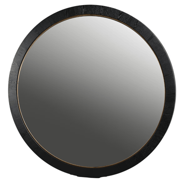 Black Oak & Gold Round Mirror - 1525mm at Online8 Furniture Auckland NZ