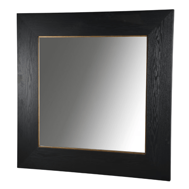Black Oak & Gold Square Mirror at Online8 Furniture Auckland NZ