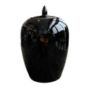 Black Pot With Lid - Small at online8 furniture store Auckland