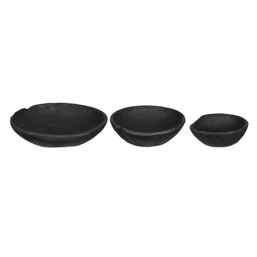 Black Teak Bowls - Set of 3 at online8 furniture store Auckland