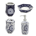 Blue Bathroom Accessory Set at online8 furniture store Auckland