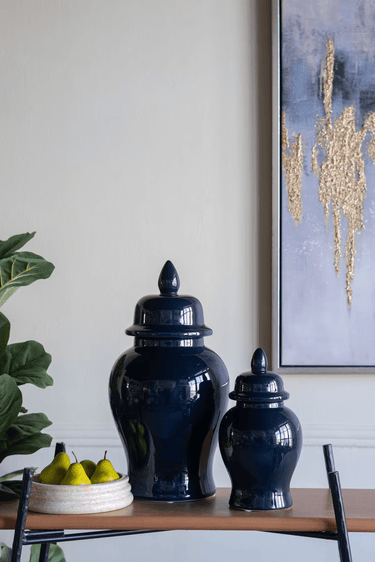 Blue Ginger Jar - Blue at online8 furniture store Auckland