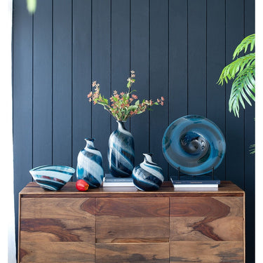 Blue Glass Vase at Online8 Furniture Auckland NZ