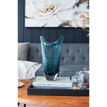Blue Glass Vase at online8 furniture store Auckland
