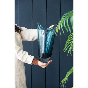 Blue Glass Vase at online8 furniture store Auckland