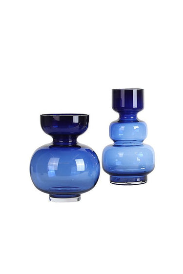 Blue Globe Vase - Tall at online8 furniture store Auckland