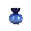 Blue Globe Vase - Wide at online8 furniture store Auckland