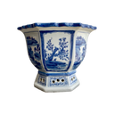Blue & White Hexagonal Planter at online8 furniture store Auckland