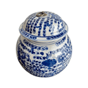 Blue/White Squat Ginger Jar at online8 furniture store Auckland