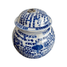 Blue/White Squat Ginger Jar at online8 furniture store Auckland