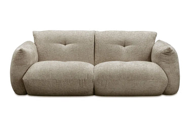 Boca 3-Seater Sofa in natural linen flat-woven chenille on a solid wood frame