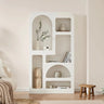 Bodhi Display Unit | Bookshelf - Textured White at online8 furniture store Auckland