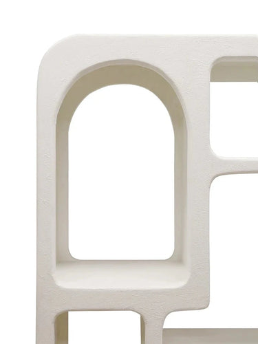 Bodhi Display Unit | Bookshelf - Textured White at online8 furniture store Auckland