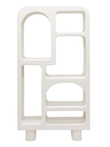 Bodhi Display Unit | Bookshelf - Textured White at online8 furniture store Auckland